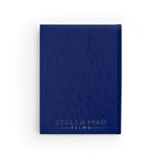 Midnight Blue Journal With Cross Mountain Scene