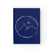 Midnight Blue Journal With Cross Mountain Scene